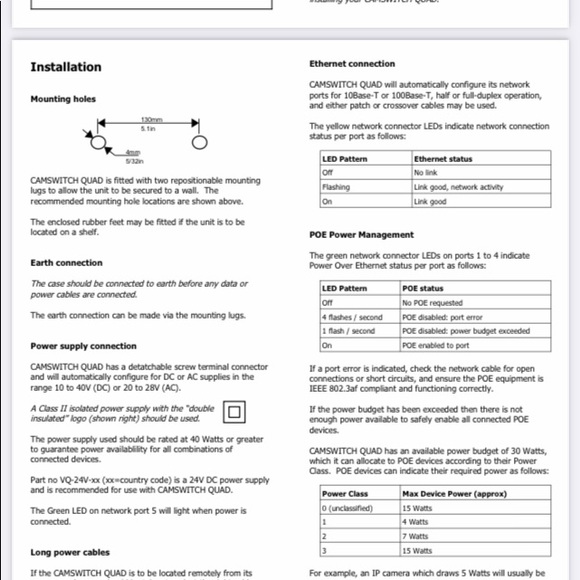Veracity VCS-CSQ Camswitch quad 4-port PoE Switch - Picture 9 of 9